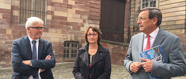 Jacques Daval, Président de Val’Air - Françoise Bey, Vice-présidente de l’Eurométropole en charge de la propreté́ des voies communautaires - Robert Herrmann, Président de l’Eurométropole de Strasbourg